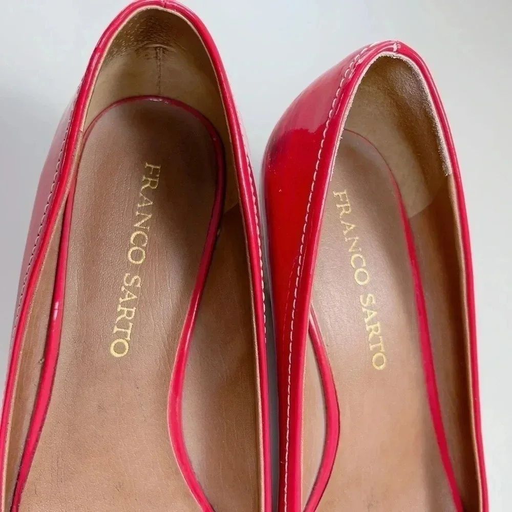 Franco Sarto Size Cheria Red Patent Espadrille